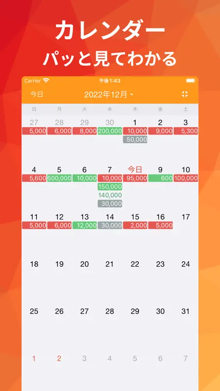 毎日家計簿 - 共有も予算も外貨管理もできる簡単家計簿アプリ screenshot 5 of 8