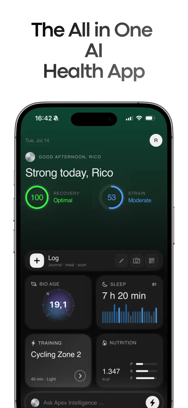 Screenshot #1 pour Apex: AI Fitness Coach