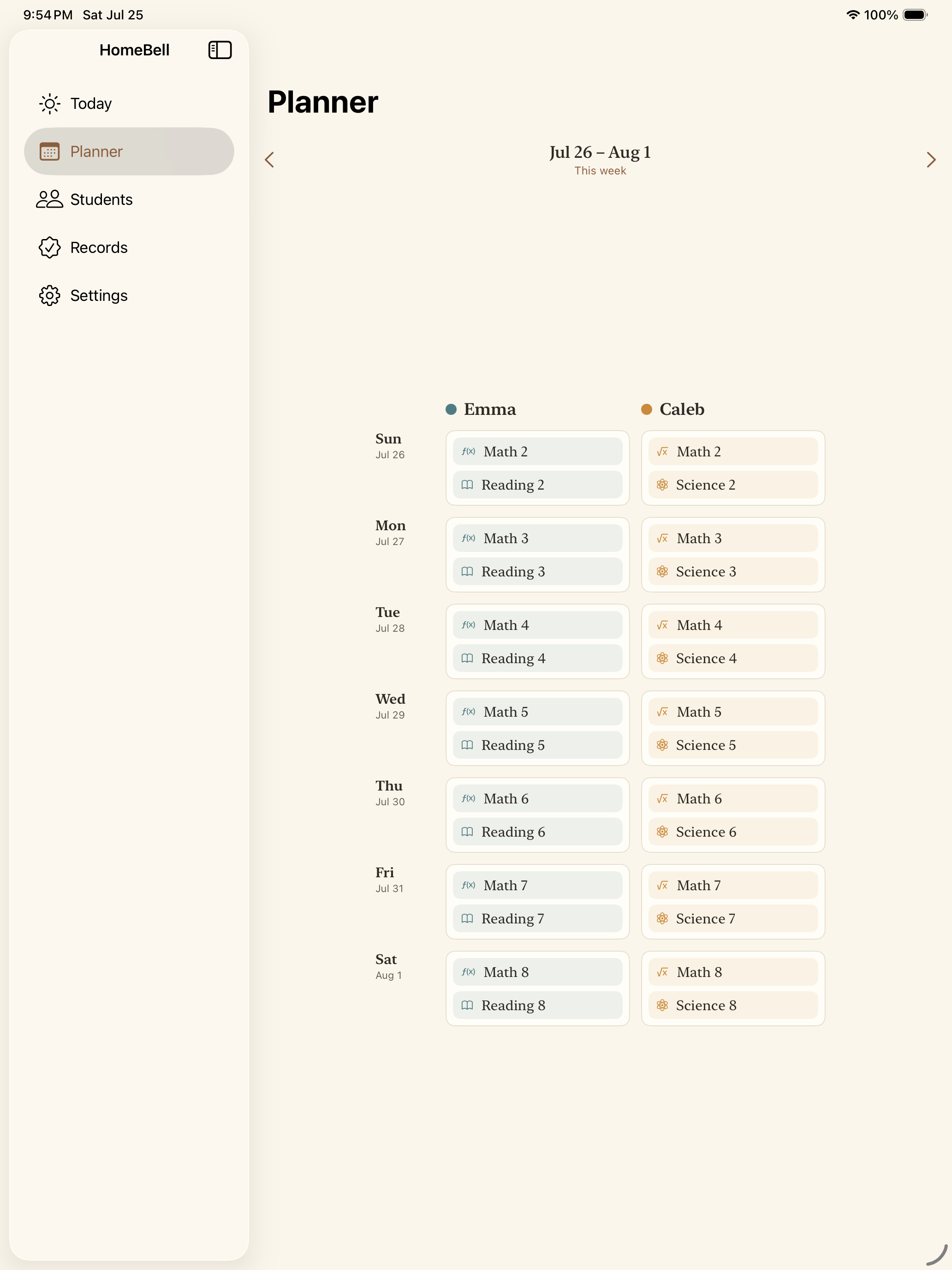 HomeBell - Homeschool Planner screenshot 11