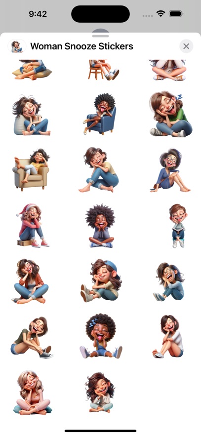 Woman Snooze Stickers