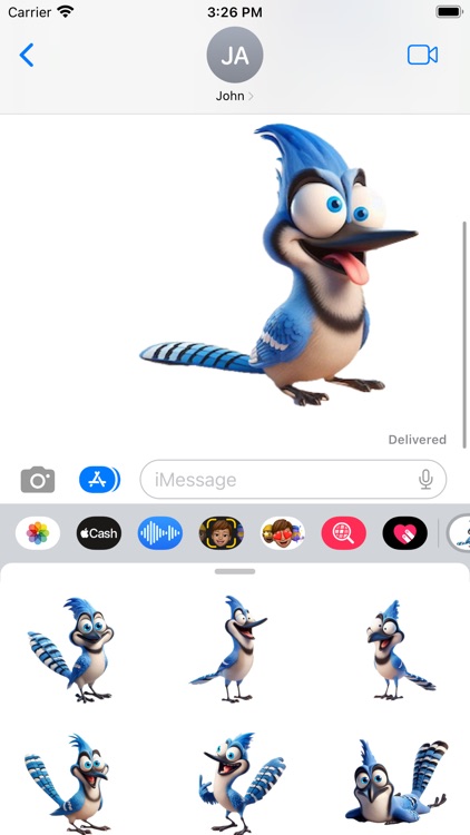 Goofy Blue Jay Stickers screenshot-4