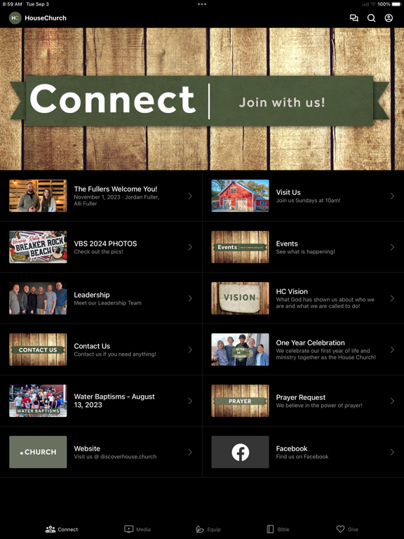 House Church Southwest Iowa iPad screenshot 1 - Education app