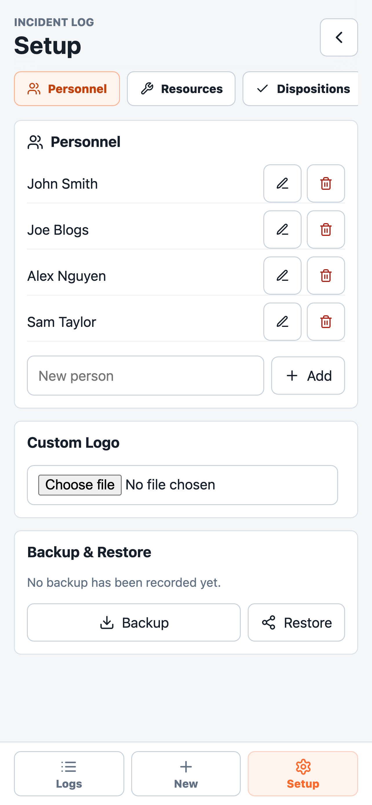 Incident Logger screenshot 3
