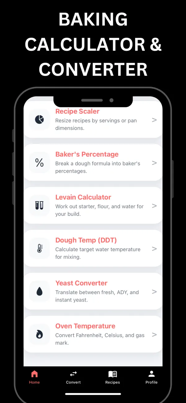 Screenshot #1 pour Bake-It: Baking Calculator