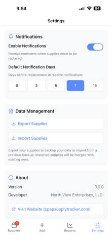 CPAP Supply Tracker Screenshot 6 of 7