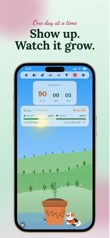 Rooted: Grow Sober Together iPhone screenshot