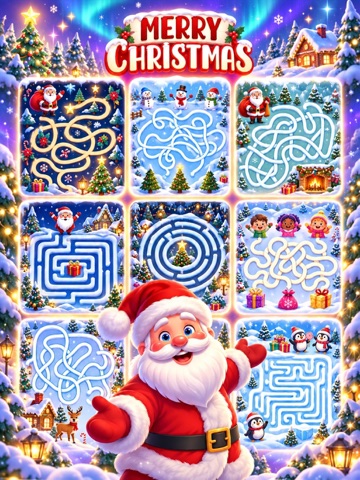 Christmas mazes coloring book