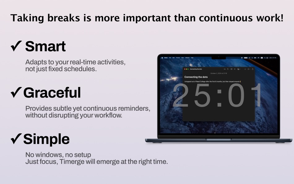 #1. Timerge - Remind You to Rest (macOS) 게시자: Kang Li