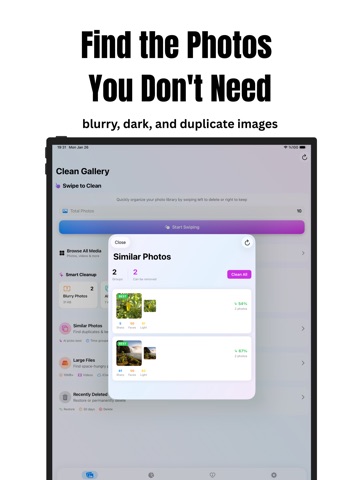 Clean Gallery: Smart Cleanup iPad screenshot
