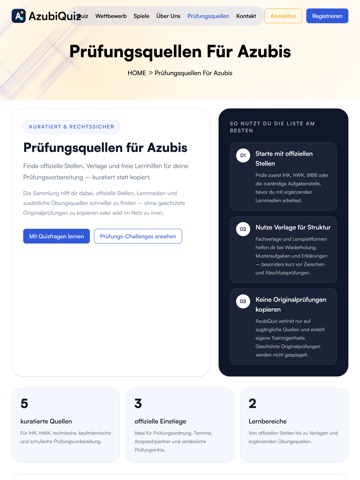AzubiQuiz iPad screenshot