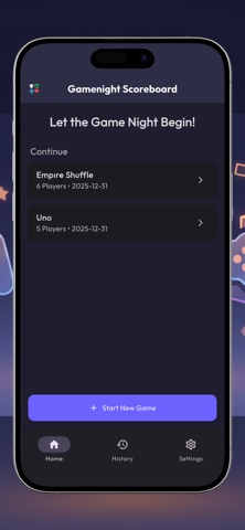 Scoreboard for GameNight screenshot