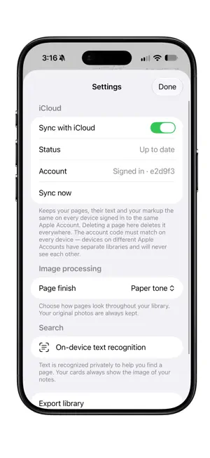 Notes Index screenshot 4