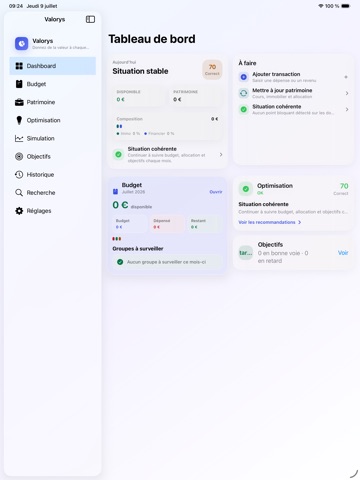 Valorys - Budget et Patrimoine iPad screenshot