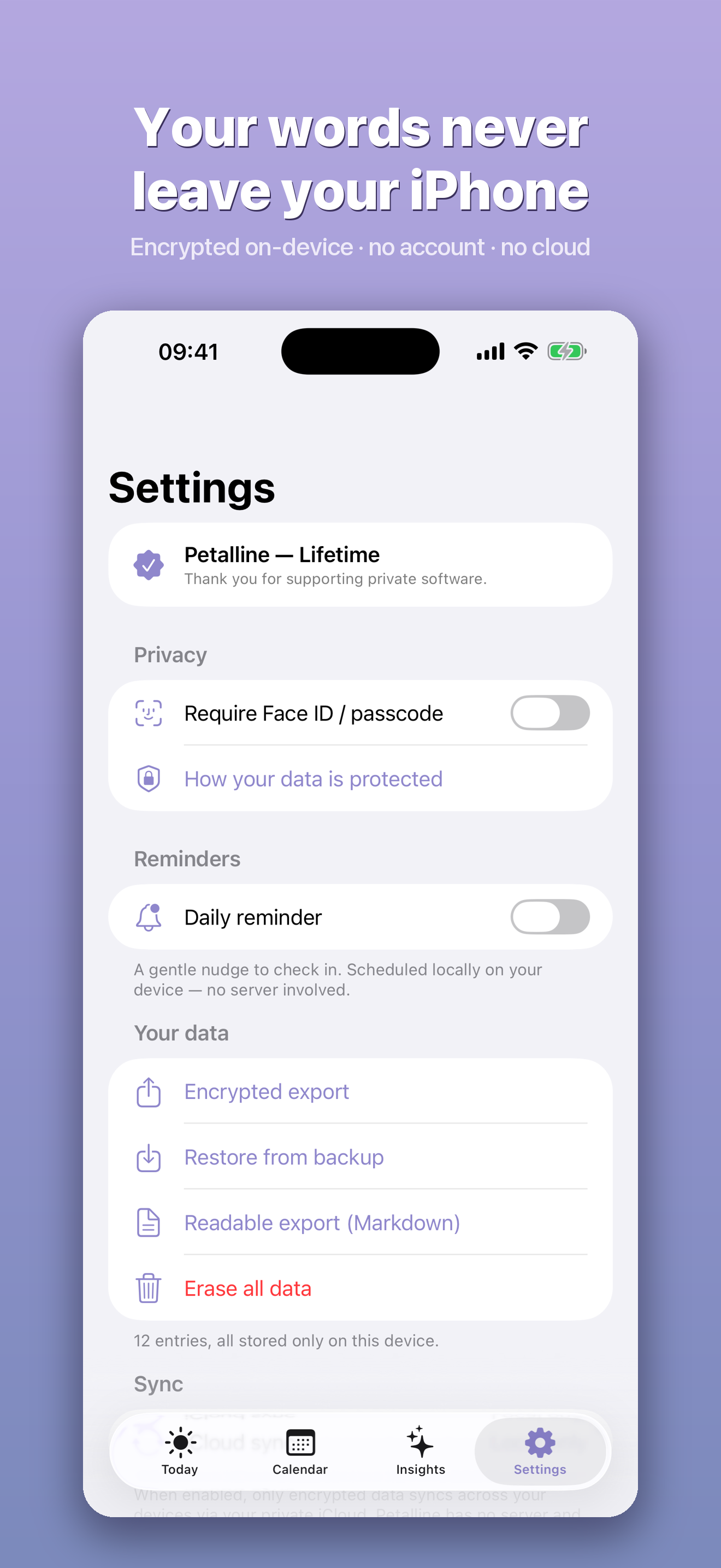 Petalline: Mood Journal screenshot 3