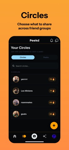 Peekd iPhone screenshot