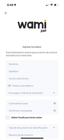 Wami.pet iPhone screenshot