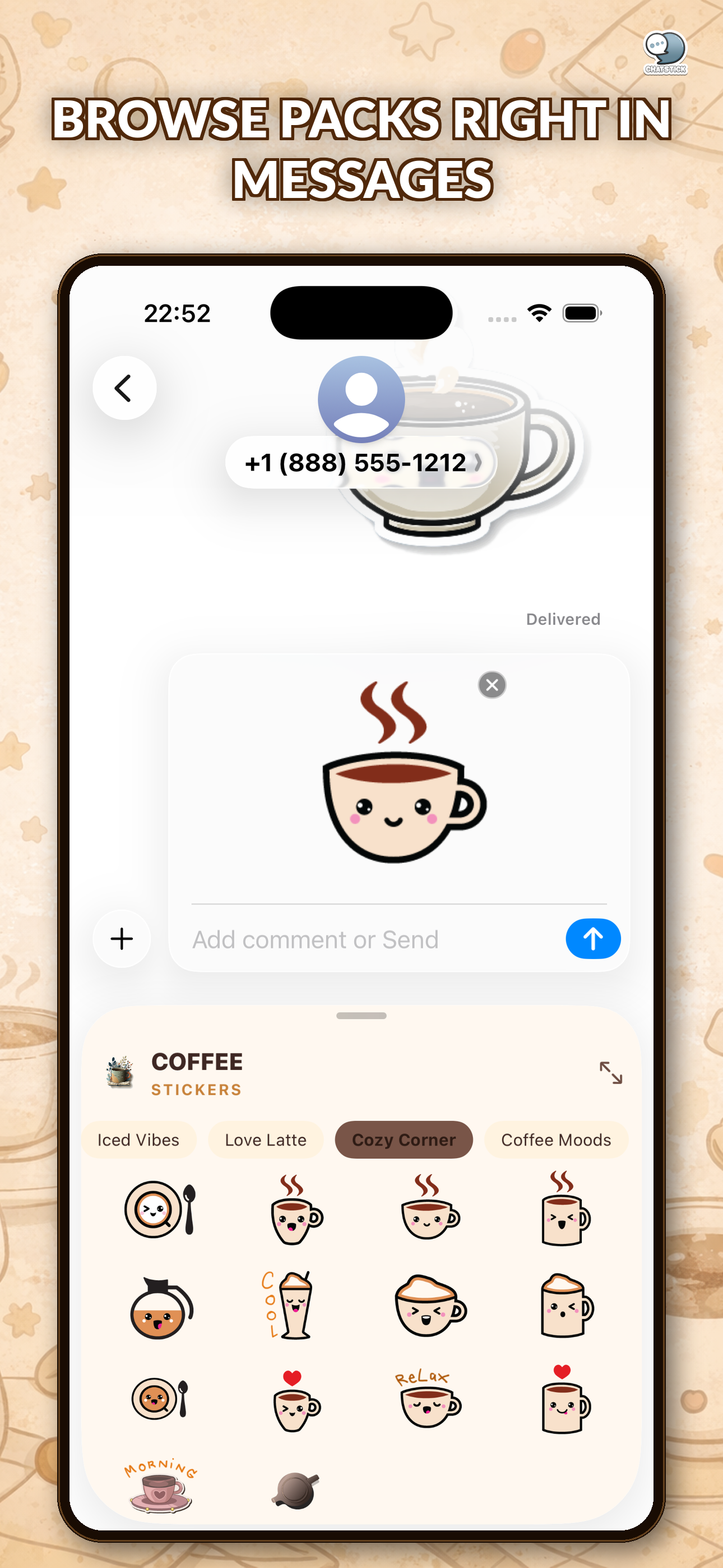 Coffee Emoji Stickers Keyboard