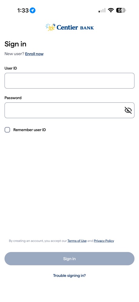 Centier Bank App Store screenshot 2, no headline. No words at all.