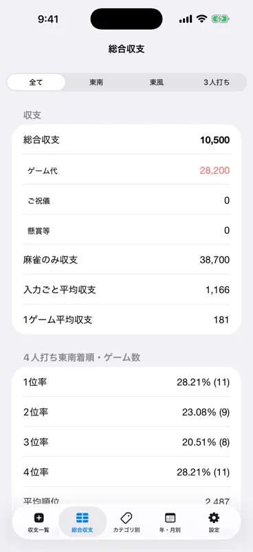 麻雀収支帳 screenshot 6 of 10