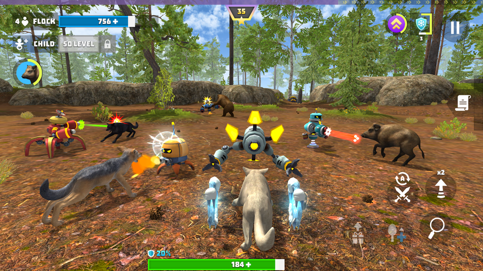 #2. Wolf Hero: Animals vs Robots (iOS) Podle: Sergei Logvinov