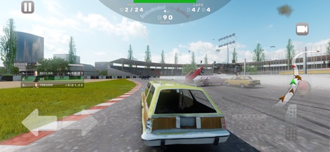 Derby Madness - Join races with a high number of cars on screen, showcasing intense destruction series within a large stadium environment.