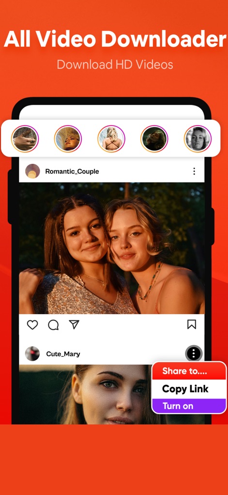 Private Video Browser - Users can effortlessly initiate video downloads by utilizing the "Copy Link" function and leveraging the "All Video Downloader" capability.