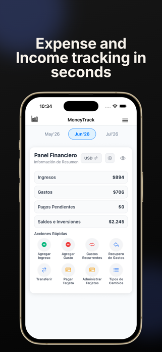MoneyTrack, Expense Manager Screenshot 1 of 7