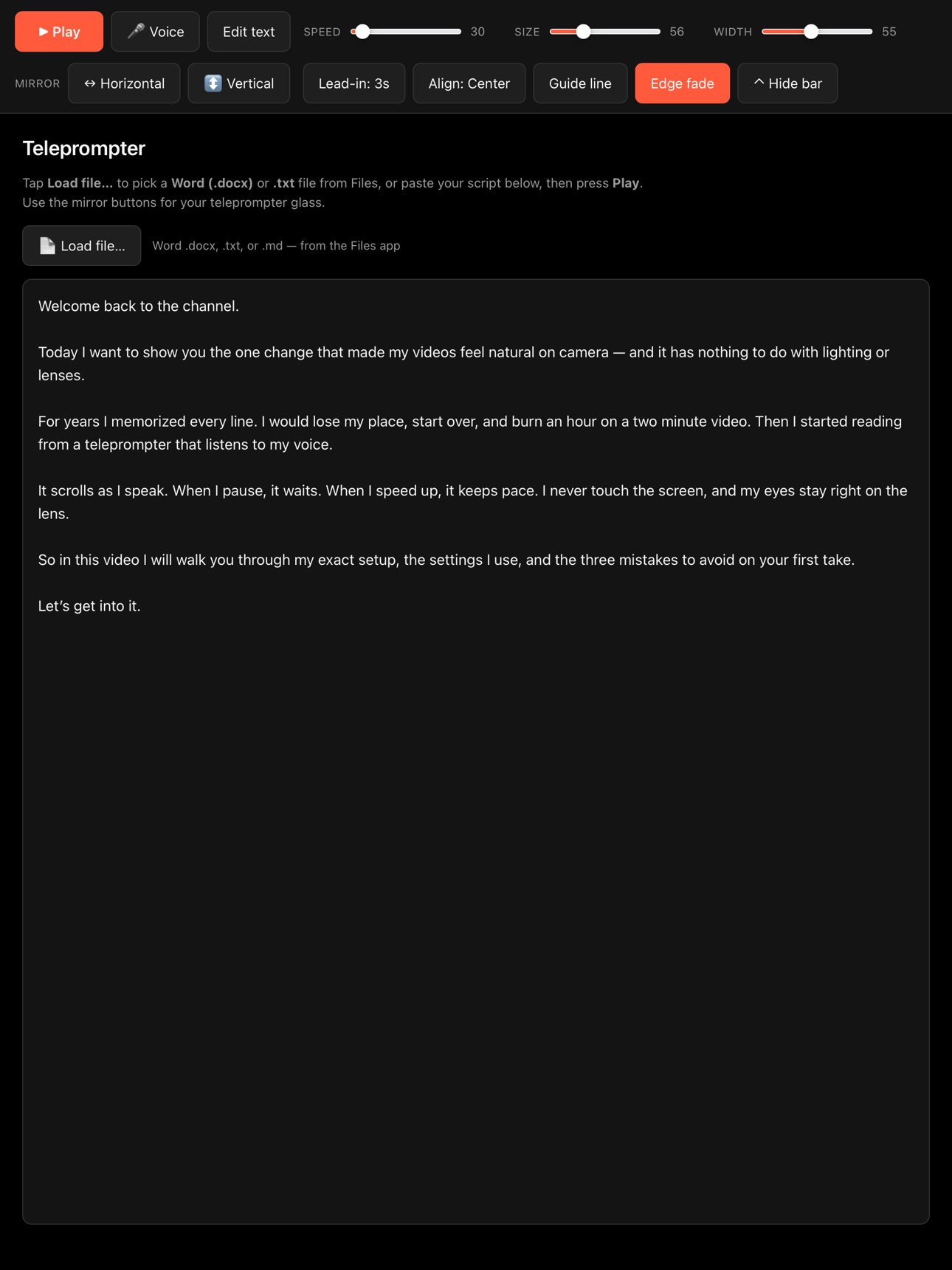 Screenshot 8 of Voice Teleprompter: Pondir