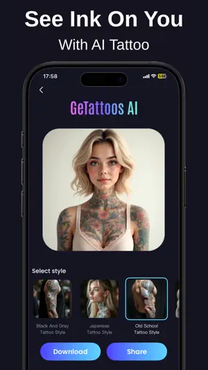 GeTattoos AI Tattoo Generator screenshot 3