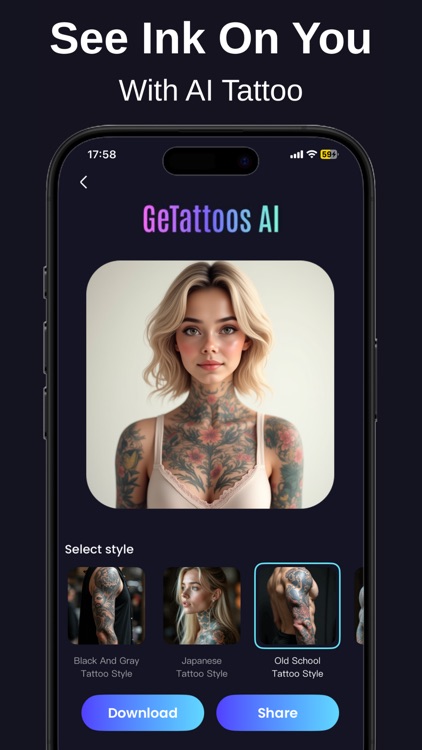 GeTattoos AI Tattoo Generator