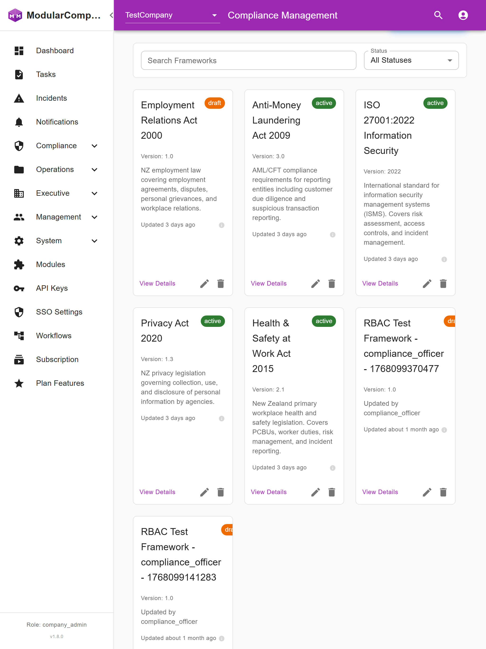 Modular Compliance screenshot 11