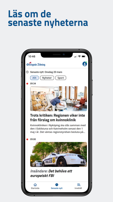 Strengnäs Tidning Screenshot