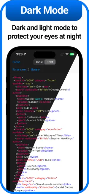 Visor, lector y editor de XML iPhone screenshot 6