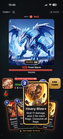 Killing Blow: Deck Roguelike iPhone screenshot