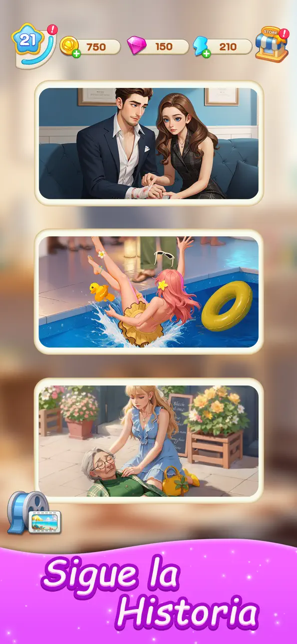 Merge Fashion: Romance Story iOS Mod IPA screenshot 3 - iOS game interface
