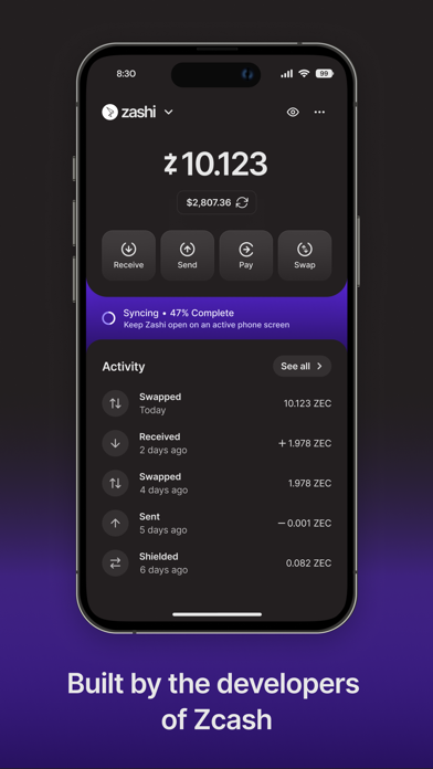 Zashi: Zcash Wallet iPhone screenshot 5 - Finance app