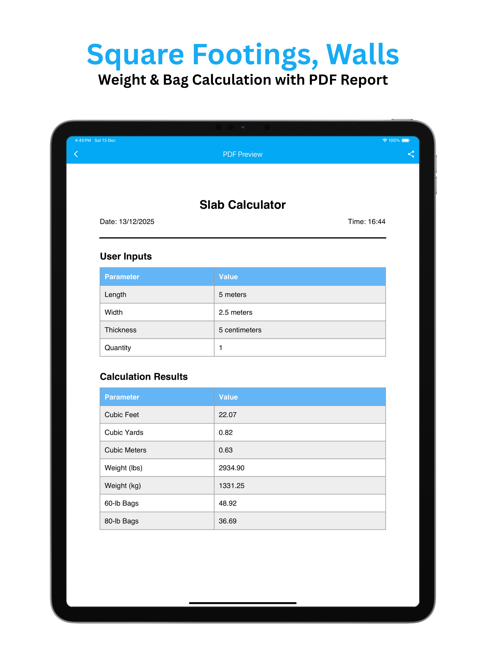 Concrete Calculator - Stair screenshot 11