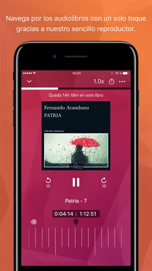 Captura de pantalla de Kobo Books en iPhone 5