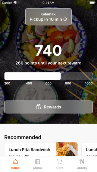 Kalamaki To Go iPhone screenshot 1 - Food & Drink app