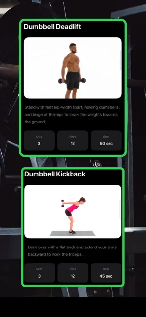 Dumbbelle Workout Fitness screenshot 3