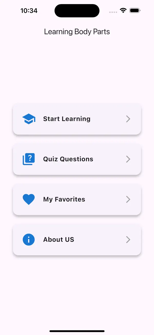 Screenshot #1 pour Body Parts Learning App