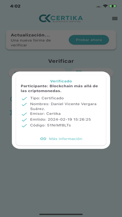 Certika app Screenshot