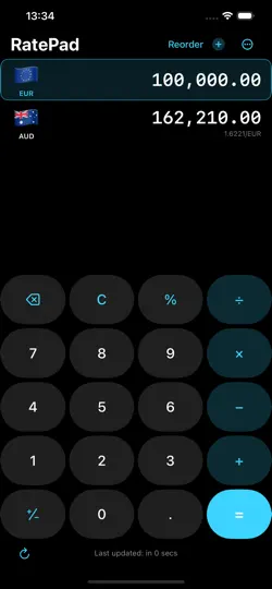 Captura de pantalla de RatePad en iPhone 2