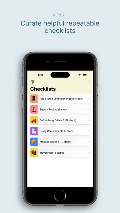 Repeatable Checklists