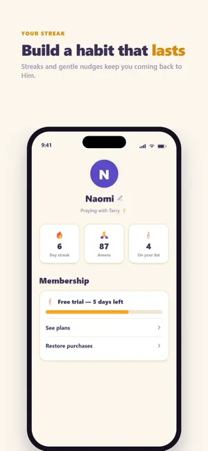 Tarry: Prayer App screenshot 1