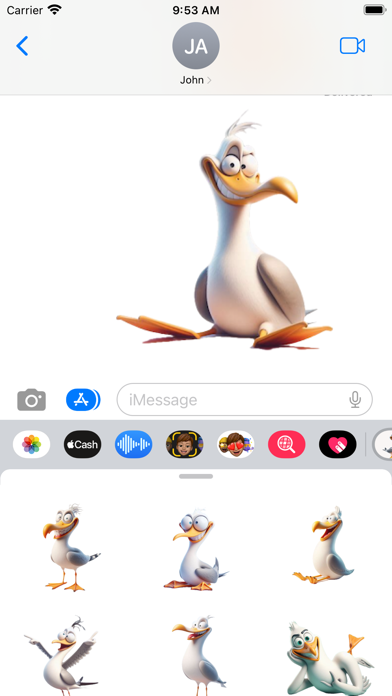 Goofy Seagull Stickers Screenshot
