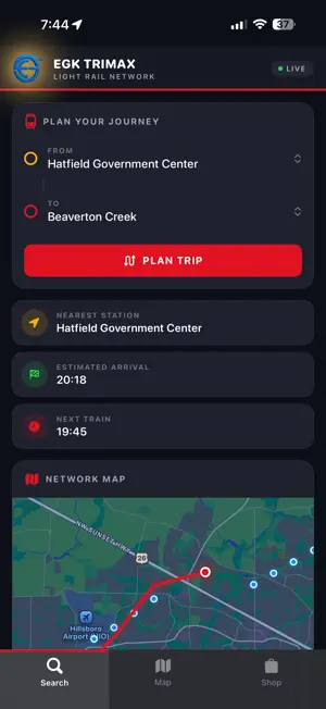 EGK TriMetMAX Map screenshot 2