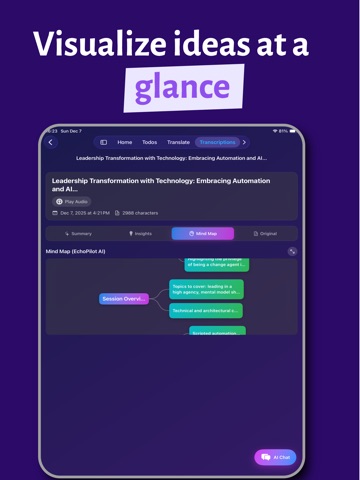 EchoPilot iPad screenshot