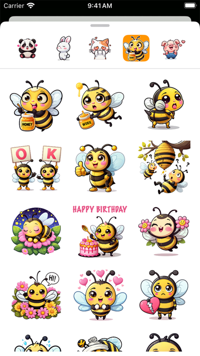 Sweet Funny Animal Stickers Screenshot