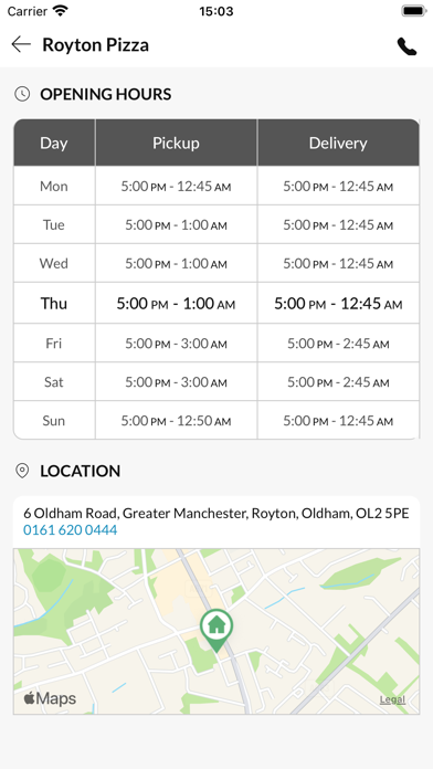 Royton Pizza Screenshot